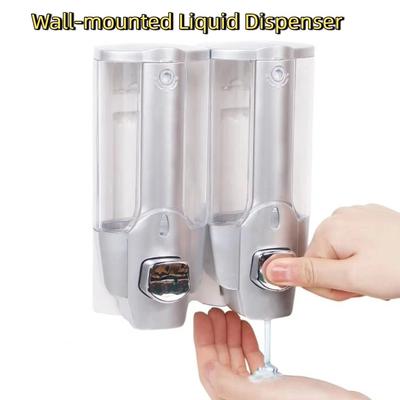 ABS Wall-mounted Liquid Dispenser 640ml Large Capacity Soap Dispenser Manual Operation Touchless Shower Dispenser Office