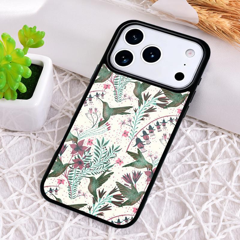 Hummingbird Phone Case for iPhone 17 Air 16 15 11 12 14 13 Pro Max Shockproof Cover
