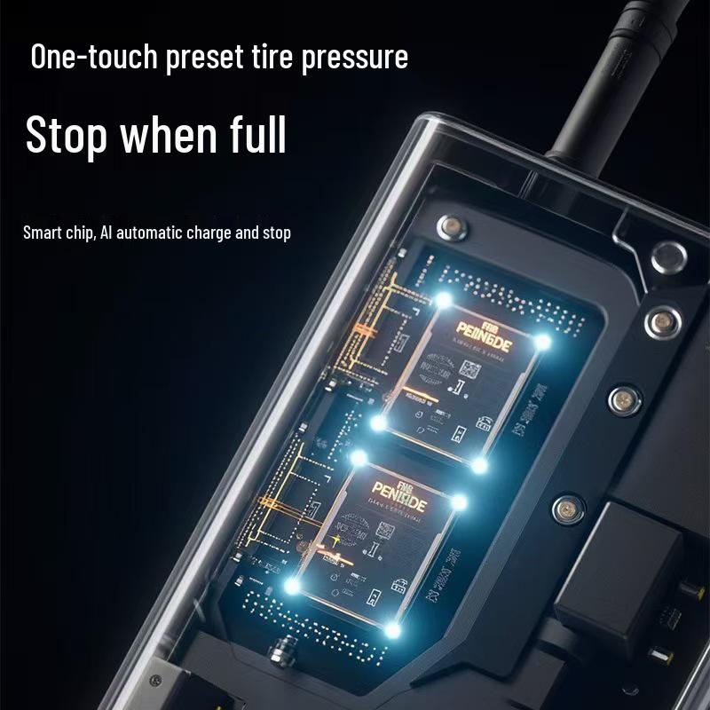 Wireless Portable High-Pressure Car Tire Inflator with Dual Screen Gauge