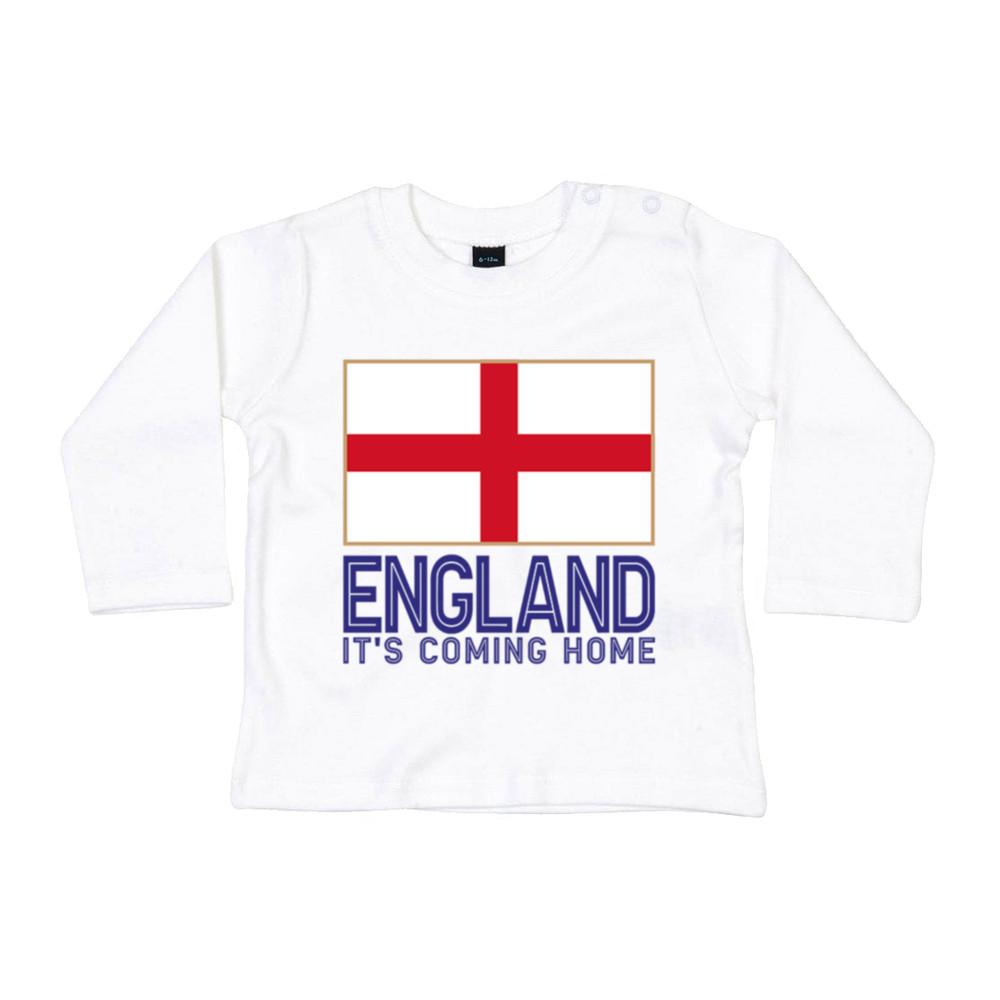 

АНГЛИЯ ОН ВОЗВРАЩАЕТСЯ Футболка с длинным рукавом для малышей Футбол Регби 2XL