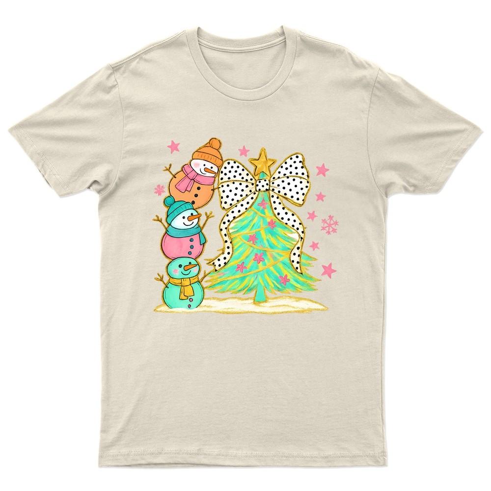 Christmas SnowUnisex Tree Holiday TShirt Unisex Gift Retro Seasonal Funny Xmas