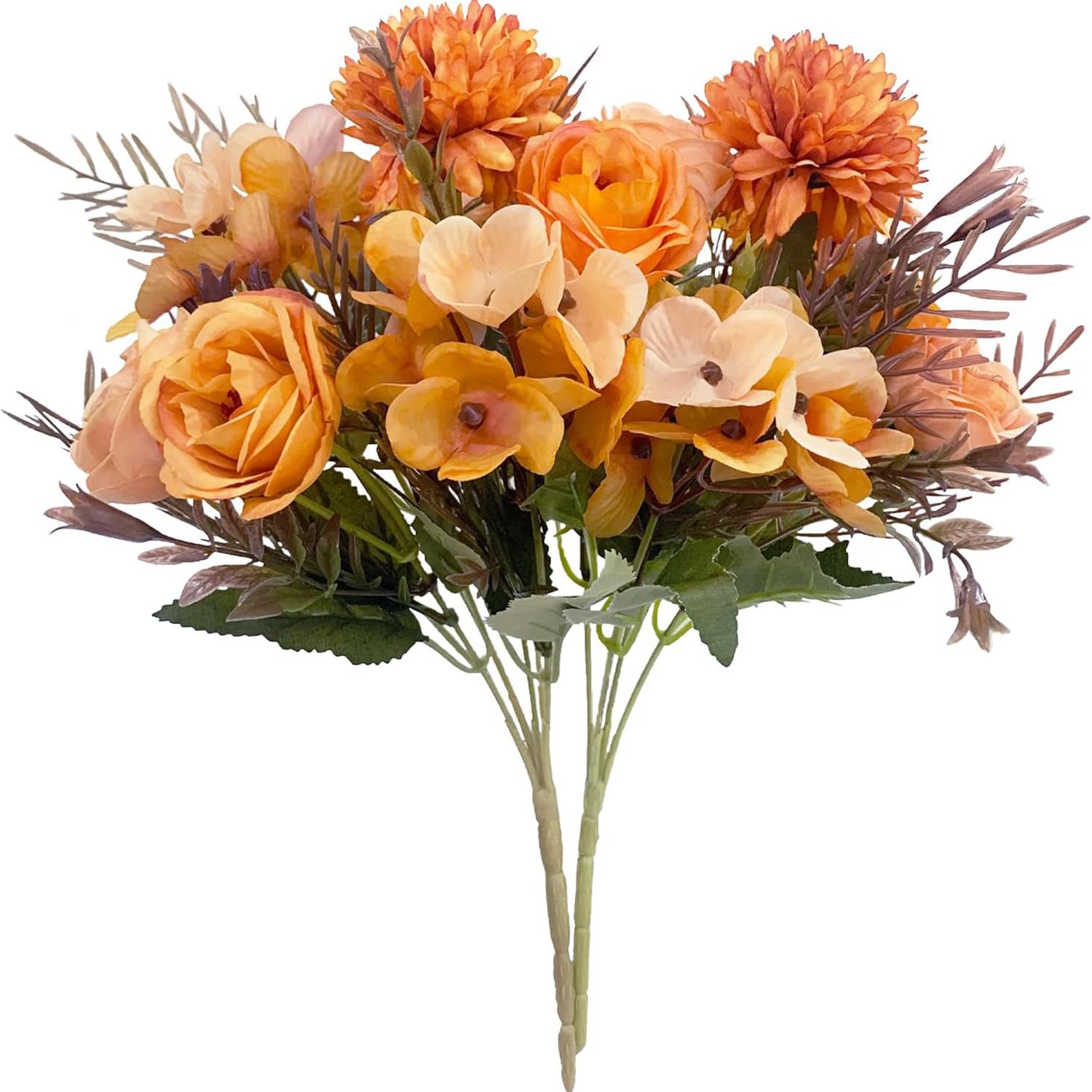 

Artificial Flowers Silk Rose Wedding Home Room Table Festival Decora Bridal Bouquet Scrapbooking Wreath Photography Diy Gift Box 1 pc оранжевый