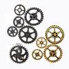 Roată din lemn de aur de epocă Steampunk Gear Sculpture Gear Retro Design Ornaments Bar Pub Wall Decor Cog Rustic Decorativ Artizanat din lemn