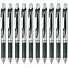 Pentel Ballpoint Pen Gel Ink Gel Knock Type 1.0mm Silver Shaft BL80-A Black 10pcs