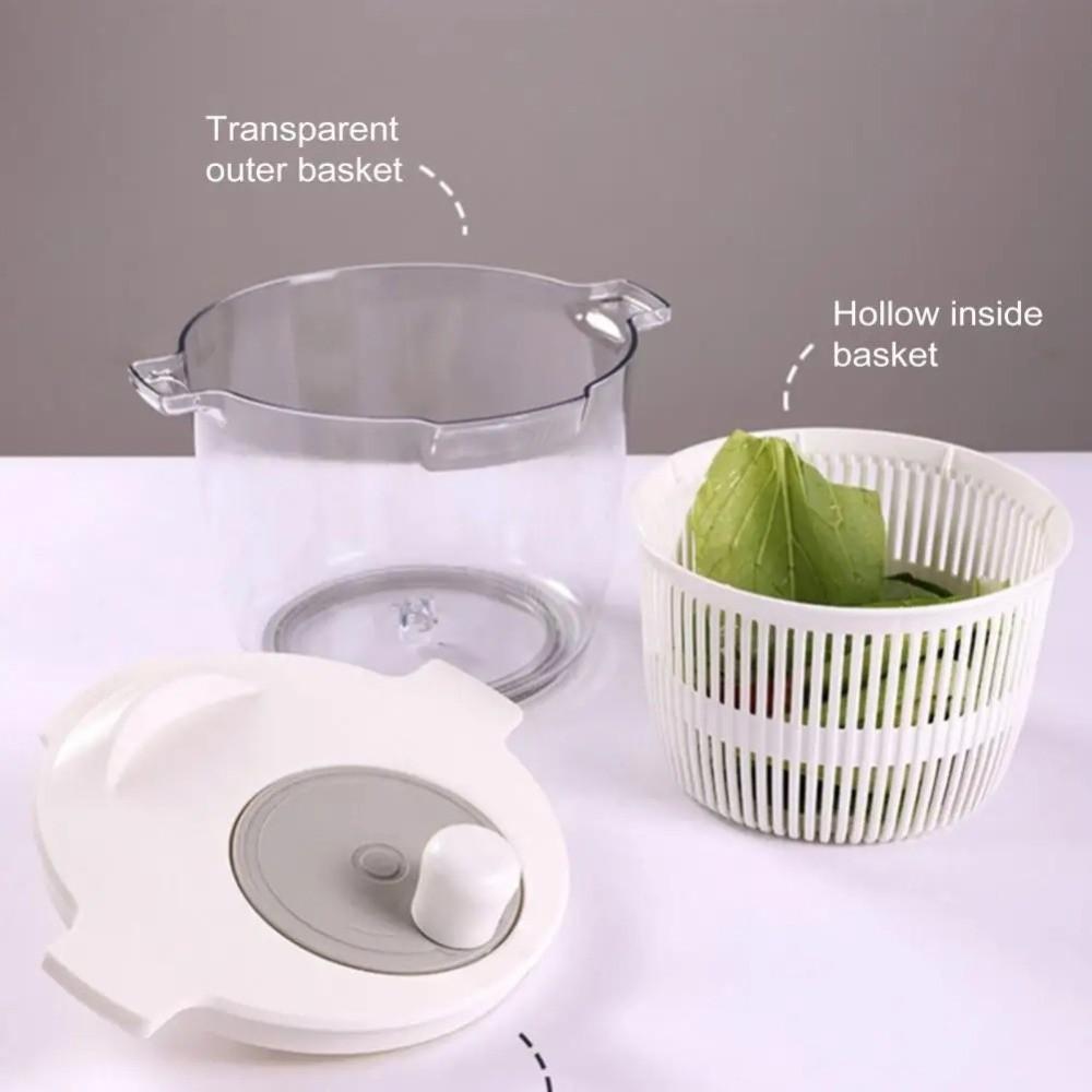 2 in 1 Salad Dryer Large Capacity Food Strainer Vegetable Salad Spinner  Vegetable Washing