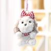 Plush Dog Toy Keychain For Girls Cute Animal Car Keyring Gift Accessory