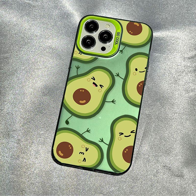 

Новый чехол для телефона с эмодзи Авокадо Маленький человечек Для iphone 16 15 14 13 11 12 PRO MAX XR XS 7 8 PLUS iphone11 Силиконовый противоударный корпус TPU&Case&iphoneXR(6.5 ) зелёный