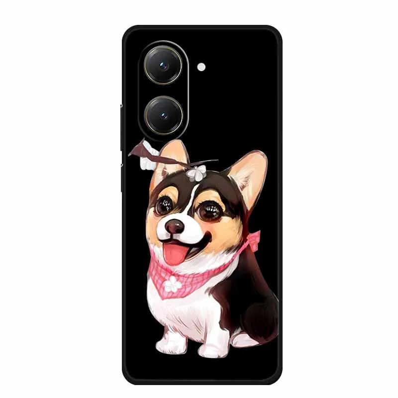 Schwarze Silikonhülle für Xiaomi Poco C71 Redmi A5 4G 4G Hülle Cartoon Katze Weiche Rückabdeckung für Poco M7 4G Plus X7 Pro Handyhülle