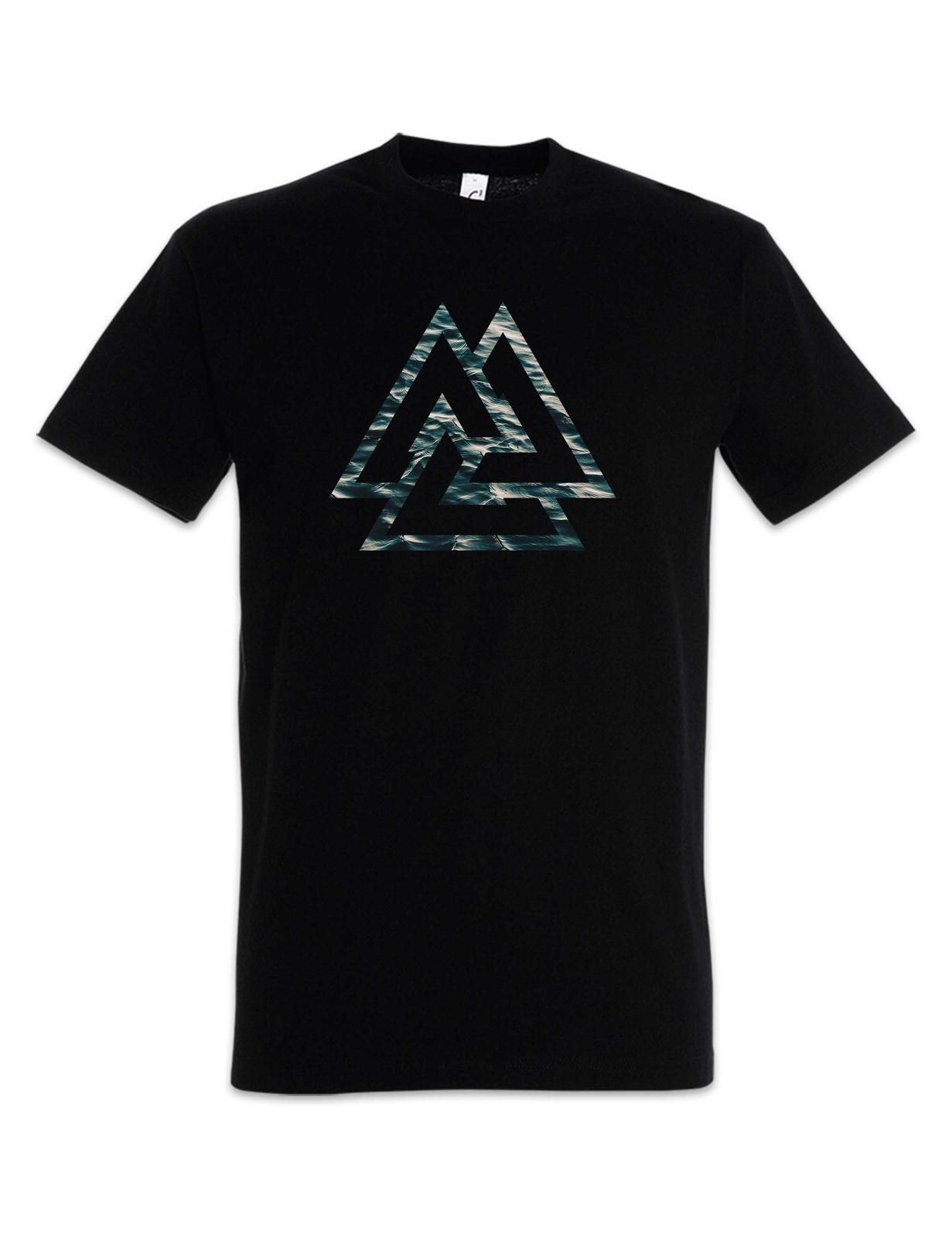 Water Valknut T-Shirt Norse Valhall Valhalla Viking Vikings Odin Odhin Thor L
