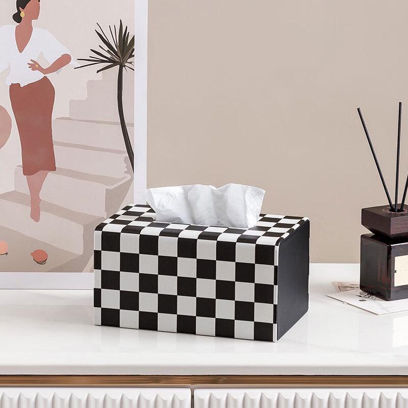 cmaos Light Luxury Checkerboard Tissue Box
