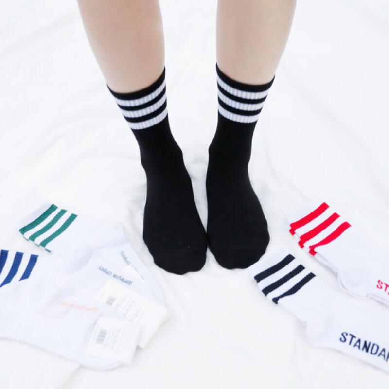 Standard AA three-line women s socks, 5-pack white
