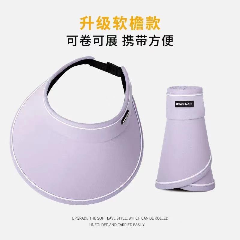 New Hat Women's Summer Sunshade Sunscreen Ultraviolet Hat Big Edge Face Cover Spring and Autumn Fashion Cycling Empty Top Sun Hat