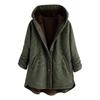 Women Winter Warm Outwear Lattice Printing Hooded Pockets Oversize Hasp Coats