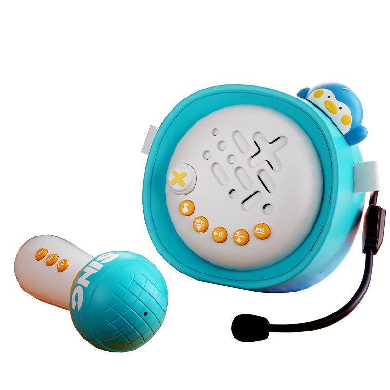 Drahtloses Kindermikrofon für Kinder, Audio, integriertes Mikrofon, Gesangsmaschine, Baby-Nachahmung, Lehrer-Lautsprecher, Spielzeug