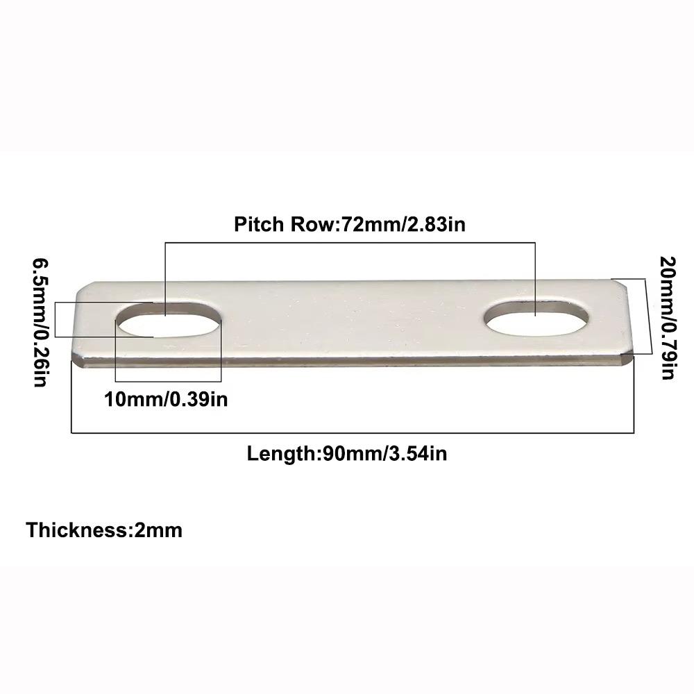 New M6 Bus Bars Connector Flat Nickel-plated Copper Copper Busbar Battery Connector Lifepo4 Cell Lithium