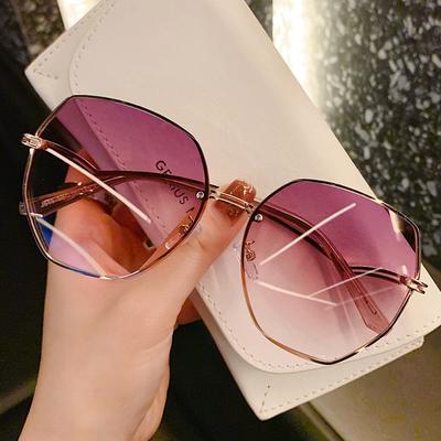 Sunglasses Women'S Tide Uv-Proof Sunglasses Summer Big Face Thin Glasses Driving Tide