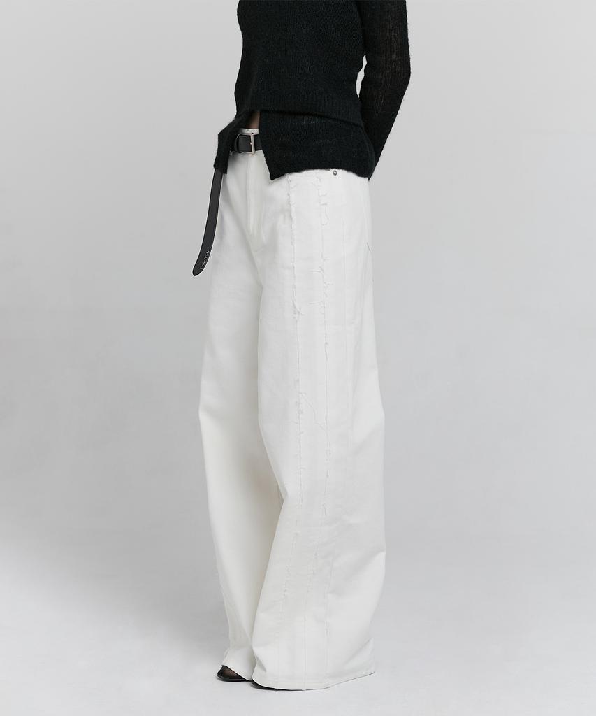 Loutaideu Cutting Cotton Pants [White]