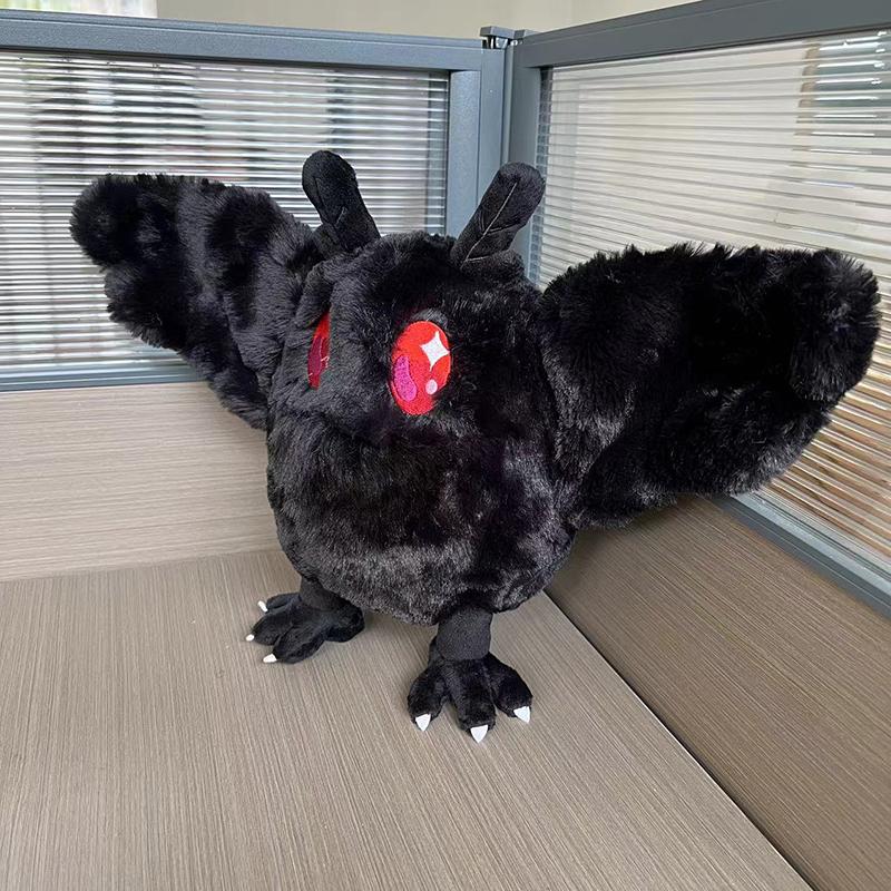 Peluche Falena Uomo 28cm Bambola Peluche Falena Uomo Horror Cartone Animato Anime Morbido Imbottito Bambola per le Feste Festival Giocattolo Peluche Regalo di Compleanno