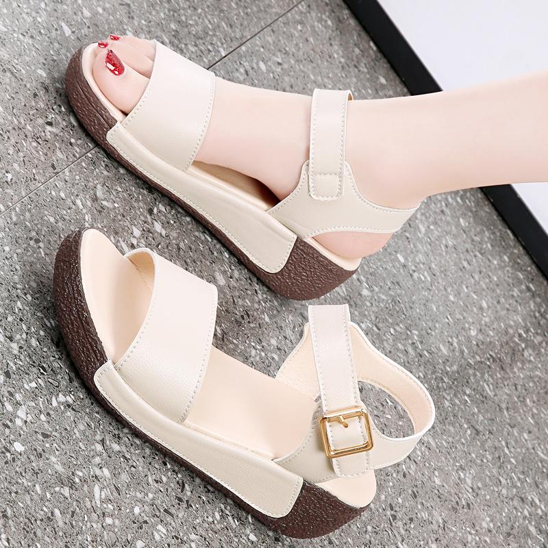 Women Summer Elevator Sandals Dressy Casual Girls Platform Height Increase Open Toe Sandals Over Sized