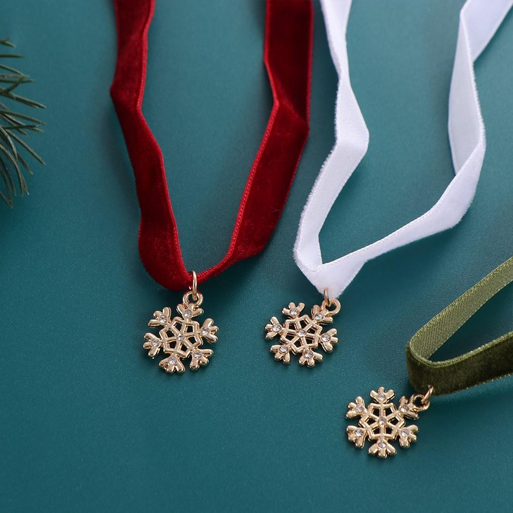 Santa Christmas Choker Cartoon Cartoon Pendant Choker Personality Velvet Collar Necklaces Girl