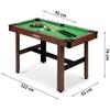 Stół Do Gry W Bilard 122 X 61 X 76 Cm Ns-807 Ciemny Brąz