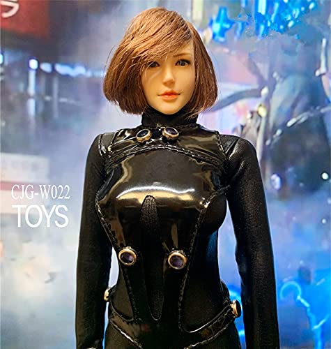 

Фигурка красивой женщины, сексуальная черная кожаная одежда и цельный комплект нижнего белья для всего тела, голова и обувь, не [TOYBARJAPAN] 1/6 Аксессуары/CJG-W022