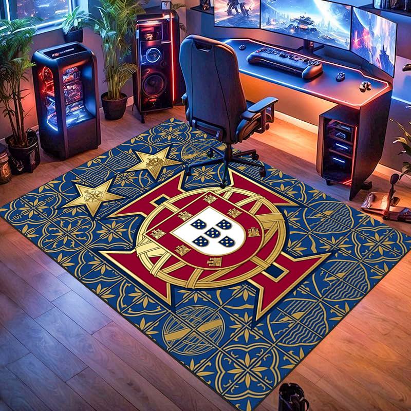 Portuguese Heritage Emblem carpet printing Living room and bedroom mats Doormat Dormitory decoration Christmas gifts
