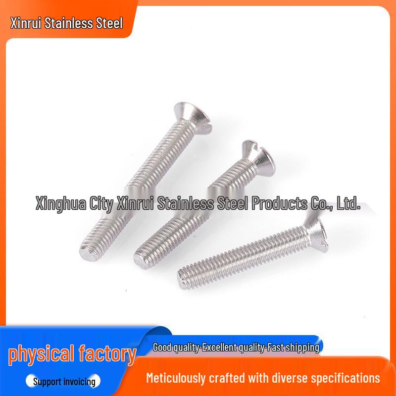 304 Stainless Steel Countersunk Machine Thread Screw with One-Word Head