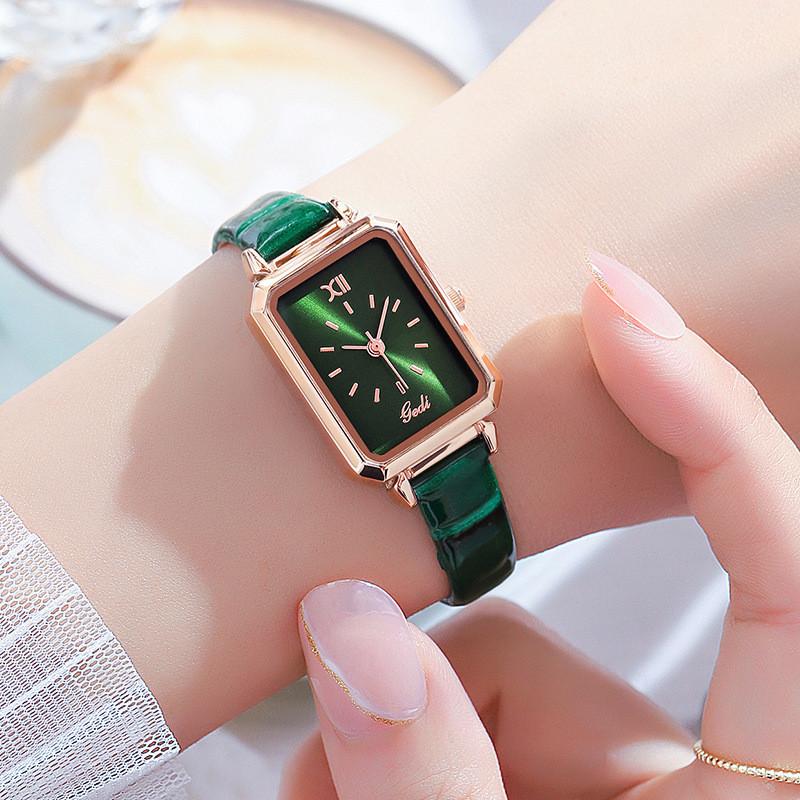 Gedi Womens Minimalist Leather Strap Quartz Watch With Water Resistance For Elegant Office Wear
