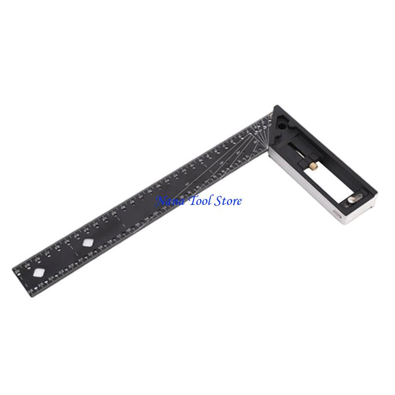 31GJ Multi Angles Measuring Ruler Universals Combination Angles, 45/90 Degree Multifunctional Gauge Right Angles Ruler чёрный