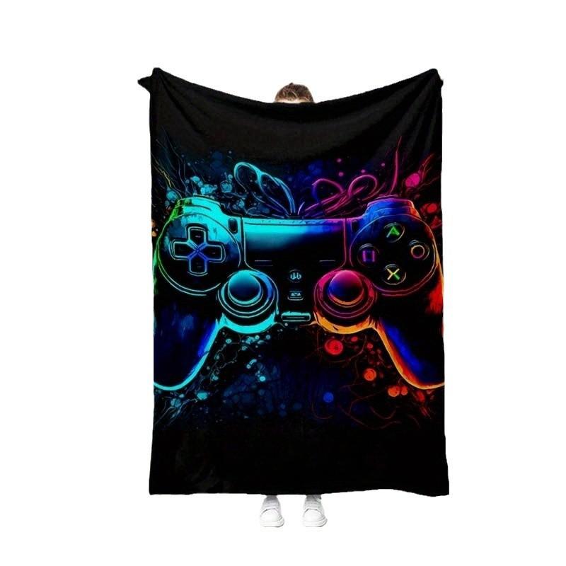 Game Controller Blanket Flannel Blanket Nap Sofa Office Bed Camping Multi-Function Blanket
