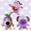 New Courage the Cowardly Dog Plush Toys Funny Purple Dog with Yellow Teeth Stuffed Doll Animal Plushie Room Decor Birthday Gift