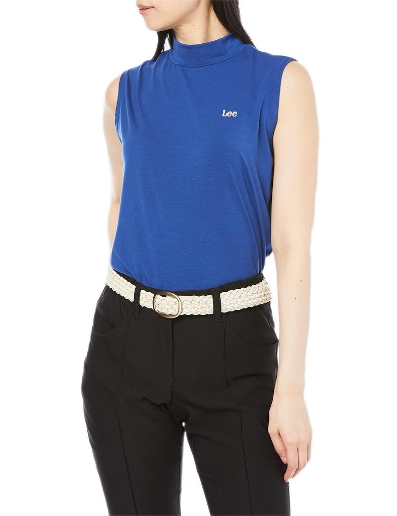 Lee Official Tight Sleeveless Mockneck Size Small T-Shirt, Tee, Women's, Navy,