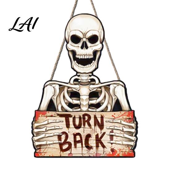 Living Room Halloween Decorations Decoration Hanging Sign Festive Party Wooden Decorative Plaque Easy Atmosphere Decor Hang for Indoor Outdoor Home