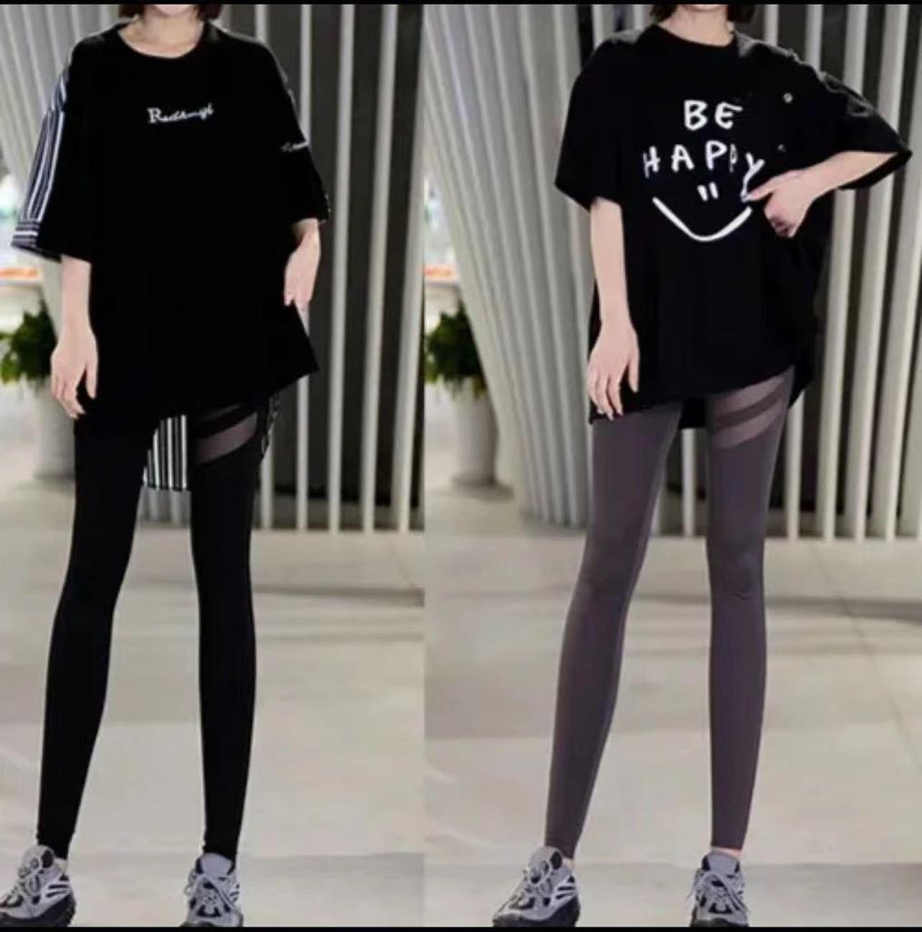 Women's High Waist Mesh Pocket Yoga Leggings - Summer, Spring, and Autumn Tummy Control and Hip-Lifting Pants