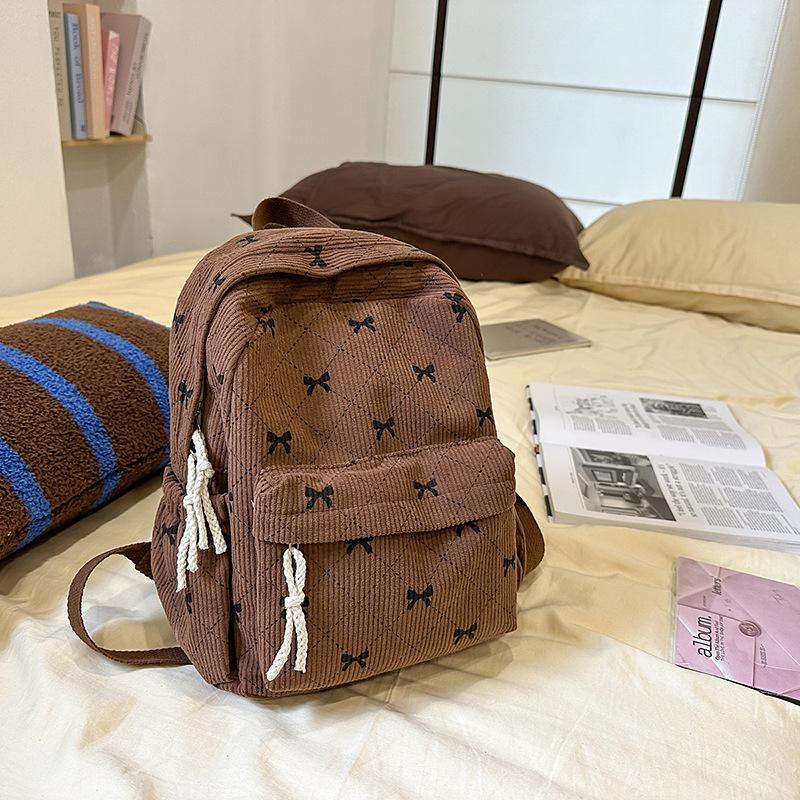 Rucksack mit Schleifen-Dekor Neuer Lässiger Mode-Stil Große Kapazität Verschleißfest Schmutzabweisend Schultasche für Schüler