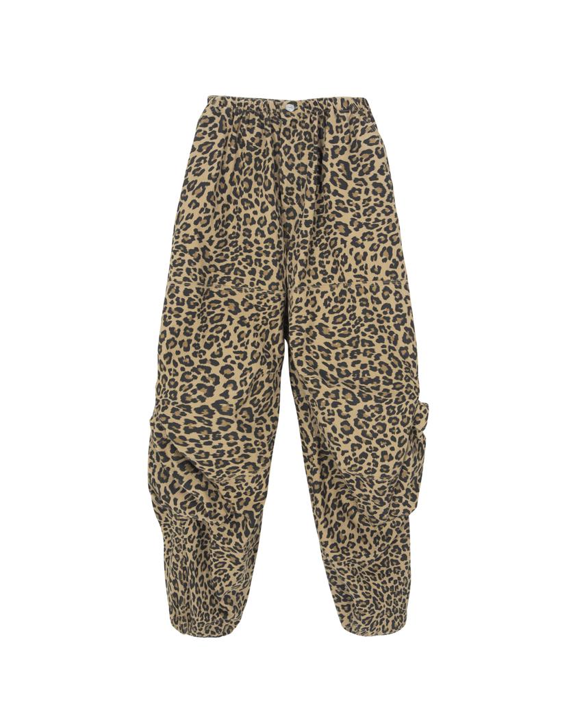 ASIF CALIE Leopard Cargo Pants Beige
