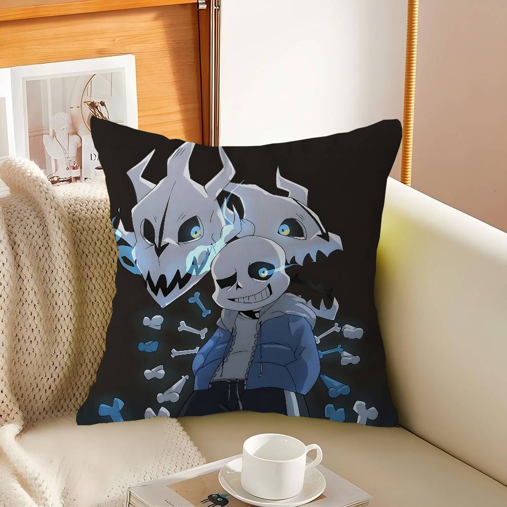 SANS U-Undertale Decorative Room Aesthetics Pillow Case Home Decor Bedroom Sofa Bed Couch Pillow Cover 45x45