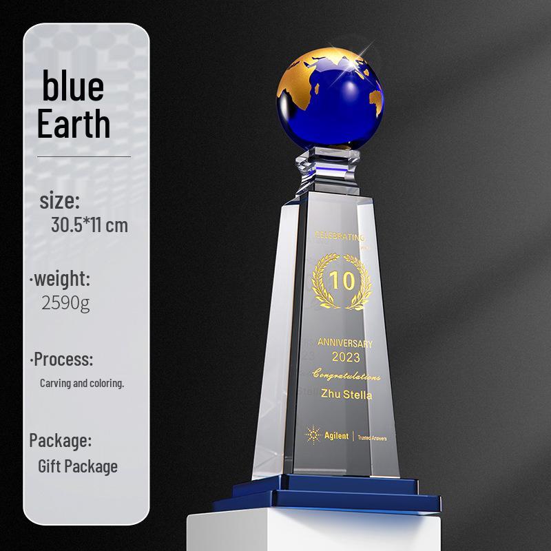 2025 High-End Custom Crystal Trophy for Annual Corporate Event Commemoration