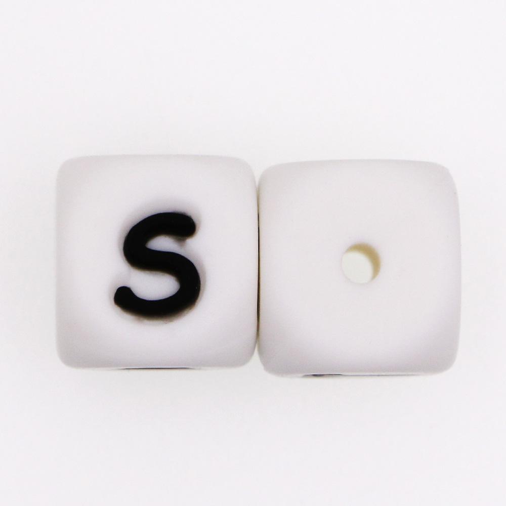 Kovict 20pc Alphabet English Silicone Letter Beads For Jewelry Making Bulk 10mm  For Personalized Pacifier Jewelry Accessories
