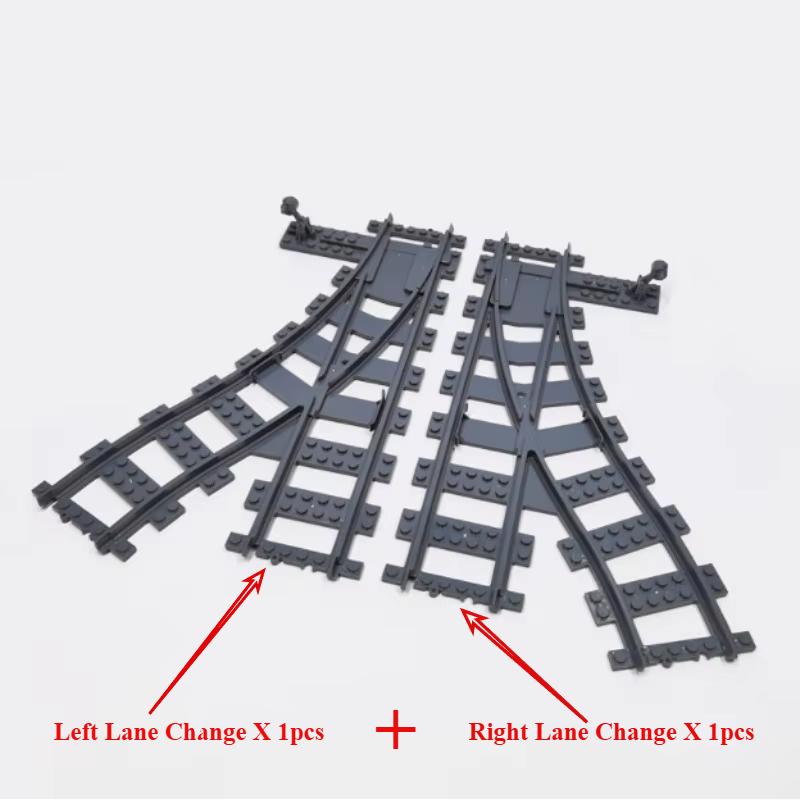 Urban Traffic Train Track Assembly Building Blocks: Branch Tracks Straight Tracks Curved Tracks Flexible Tracks-Boys' Toy Gift