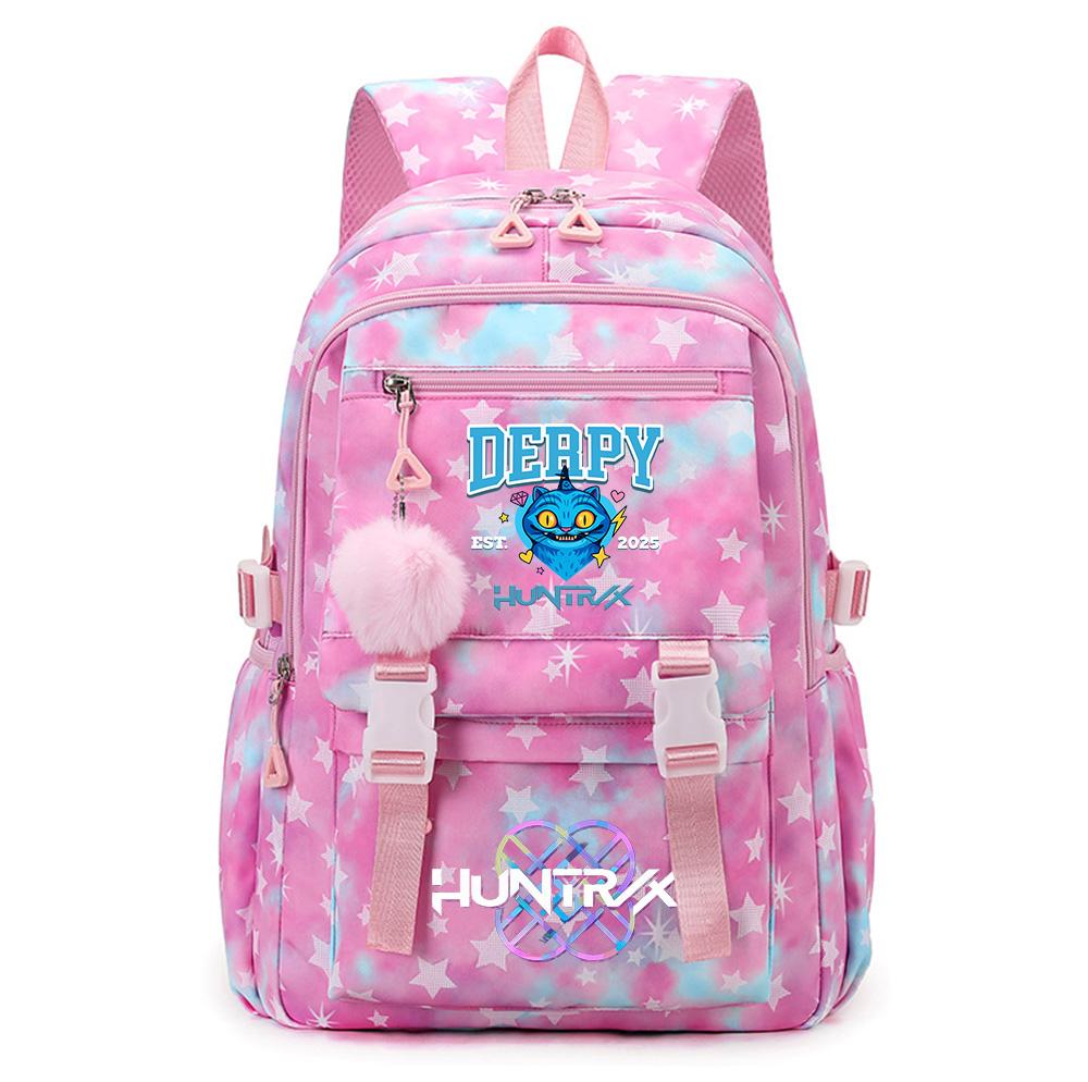 Anime K-Pop Demon Hunters Printed Backpack Large Capacity Bookbag Laptop Unisex Student Boy Girl School Bag Large Capacity Travel Outdoor Bag Gift