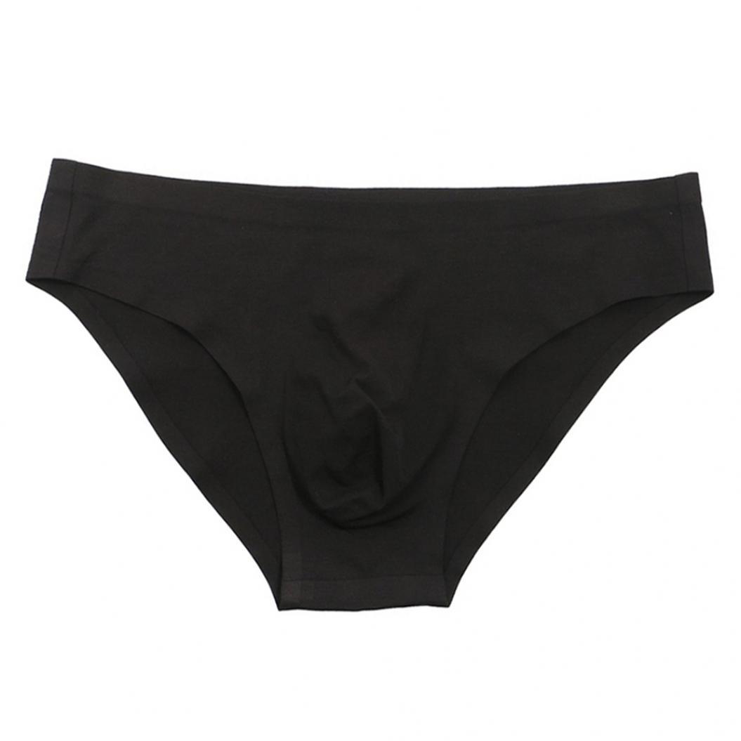 

Мужские бесшовные трусы из ледяного шёлка XXXL чёрный