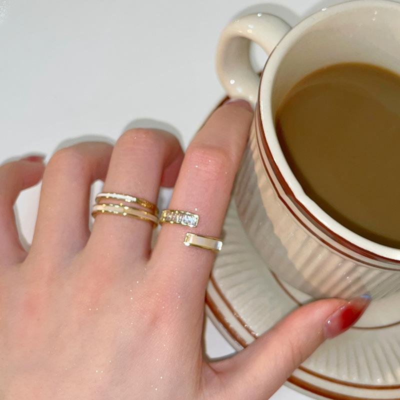 Geometry Stackable Ring Adjustable Jewelry Index Finger Rings Gift Decoration