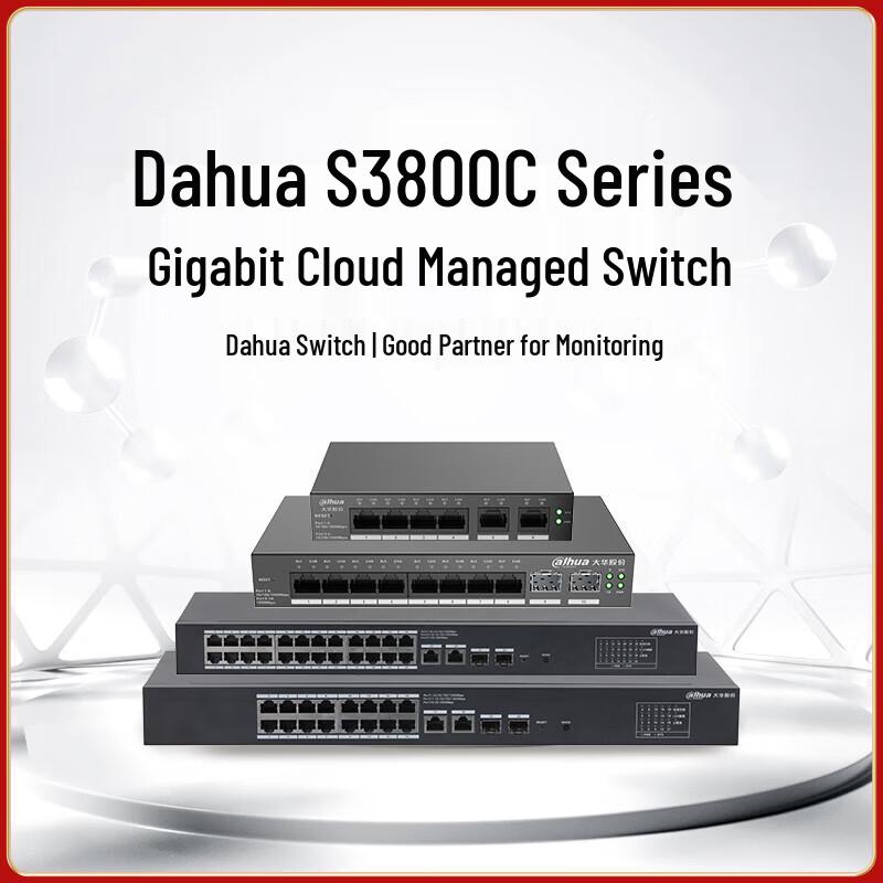 Dahua 16-Port Gigabit Cloud-Managed Rack-Mount Ethernet Switch CN Plug (adapter Included)