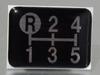 Tuningfan Shift Pattern Upper Left for MT Low Racing Classic Black Emblem, Black, R, 5-Speed Cars, Back, Pattern, Car, SPE-K502