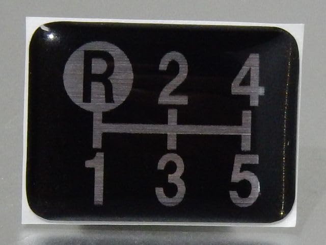Tuningfan Shift Pattern Upper Left for MT Low Racing Classic Black Emblem, Black, R, 5-Speed Cars, Back, Pattern, Car, SPE-K502