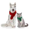 Christmas Dog Scarf Red Green Scarf Pet New Year Autumn Winter Scarf Christmas