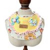 Pet Bib Adjustable Elastic Cord Cat Bandana with Cartoon Pattern Printed Breathable Cat Collar for Small to Medium Pets