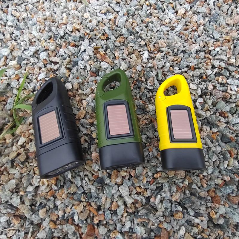 Led Flashlight Hand Crank Solar Powered Rechargeable Survival Gear Self Powered Charging Torch Dynamo For Fishing Boating Hiking